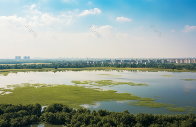 远离喧嚣闹市的长满水草的湖泊摄影实拍,高清,摄影图,摄影图片,图片大全,摄影图免费下载